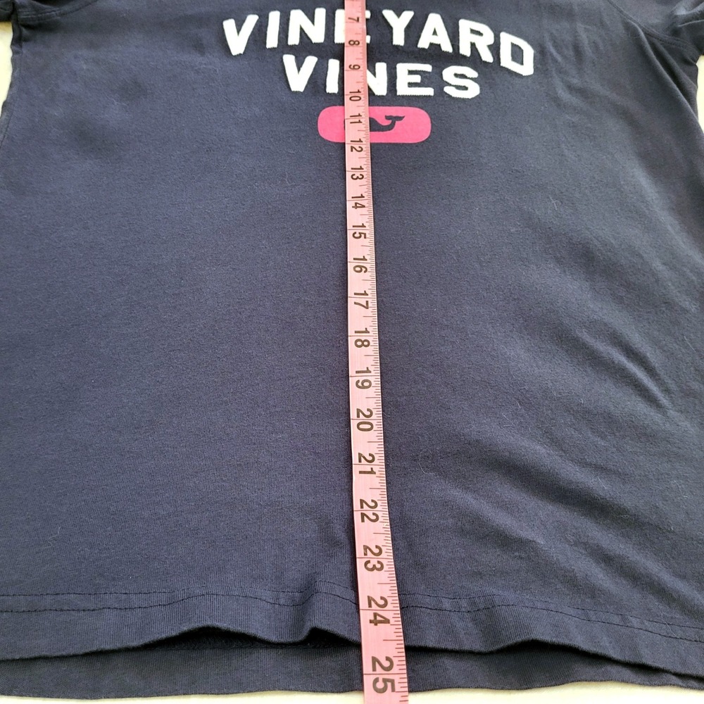 Vineyard Vines Navy Blue Whale Nautical Preppy Scoop Neck Long Sleeve Shirt S - Picture 8 of 8